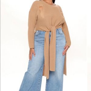 Tie Front Sweater NWT